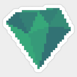 Emerald Gem Pixel Art Sticker